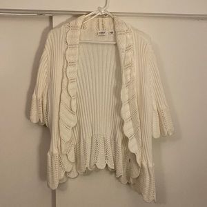 Cream colored knit cardigan